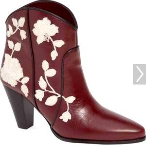 KATE SPADE NWOT womens dalton ankle boot burgundy 9.5
